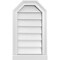 Ekena Millwork Octagonal Top Surface Mount PVC Gable Vent w/ 2"W x 2"P Brickmould Sill Frame, 14"W x 24"H GVPOT14X2403SN - alternate 1